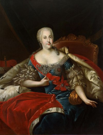 Porträt von Johanna-Elizabeth, Kurfürstin von Anhalt-Zerbst, ca. 1746 von Antoine Pesne